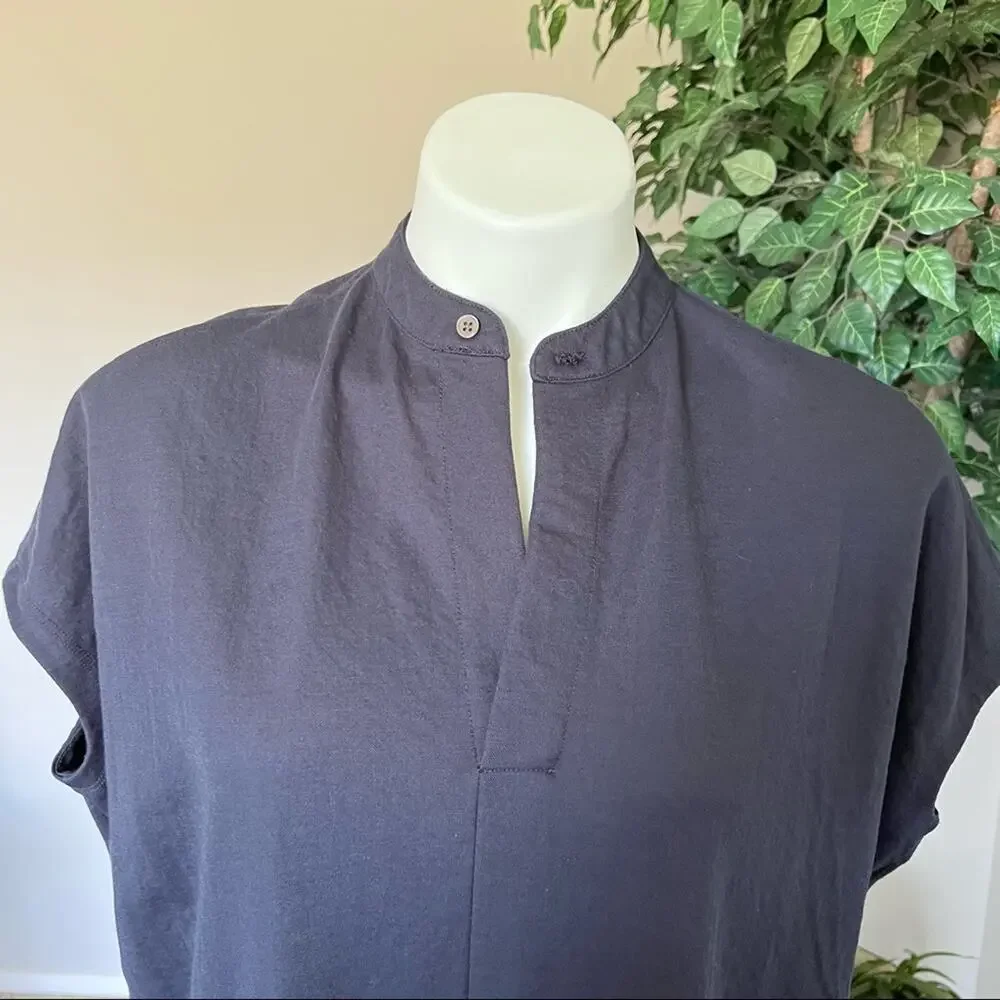 Club Monaco Women's Navy Popover Shift Tunic Mini Dress‎